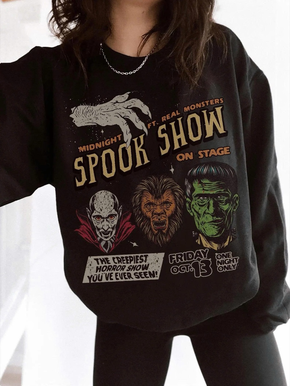 Spook Show Graphic Crewneck Sweatshirt